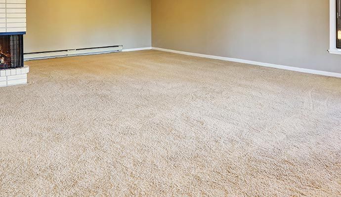 Clean carpet surface enhancing the look of a residential floor