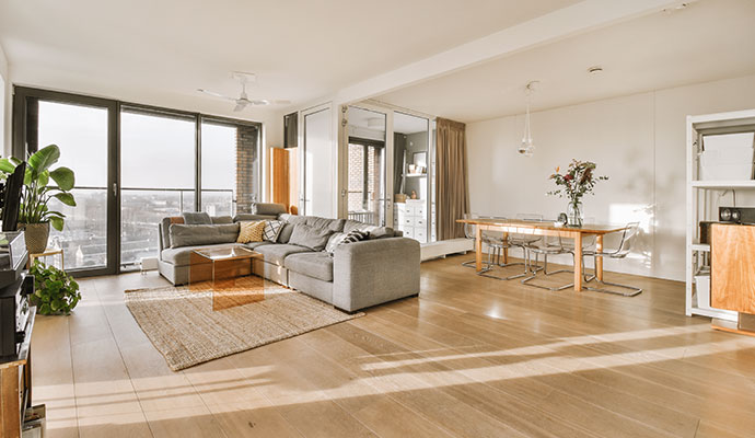 Clean living room