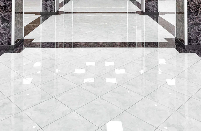 Shiny Floor With Reflections After Professional Cleaning